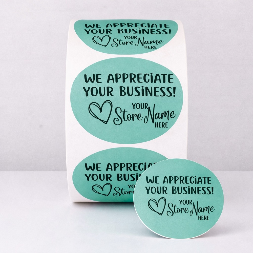 Custom Thank You Stickers – Add Your Store Name 2" round sticker NEW - Picture 6 of 10